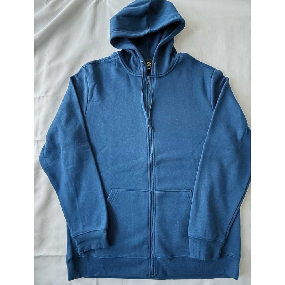 Athletic Works Men's Fleece Full Zip Hoodie Jacket Blue Size XL New